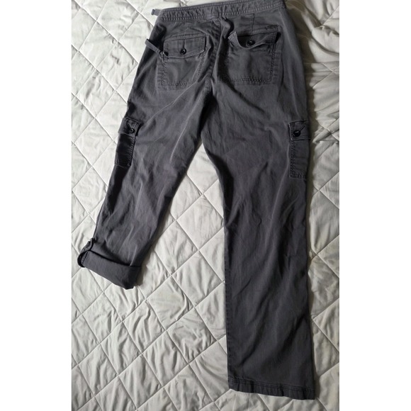 LL Bean Favorite Fit Women's Gray Cargo Pants Size 4 Regular EUC - Picture 4 of 12